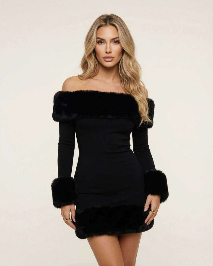 Vestido mini Luna glamuroso y elegante para mujer. Ajuste perfecto, ideal para fiesta o noche.