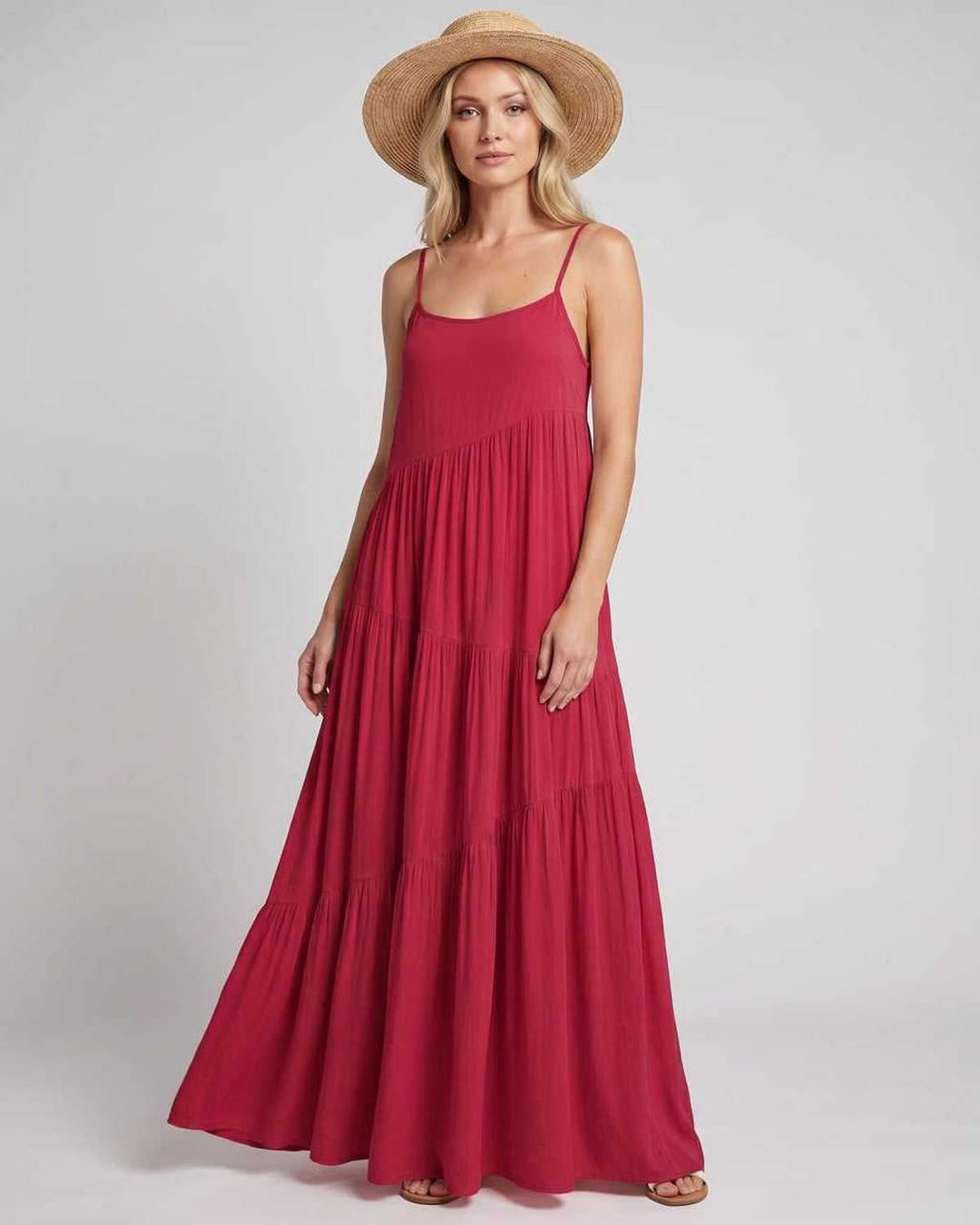 Vestido sin mangas, estilo bohemio, para un verano con encanto.
