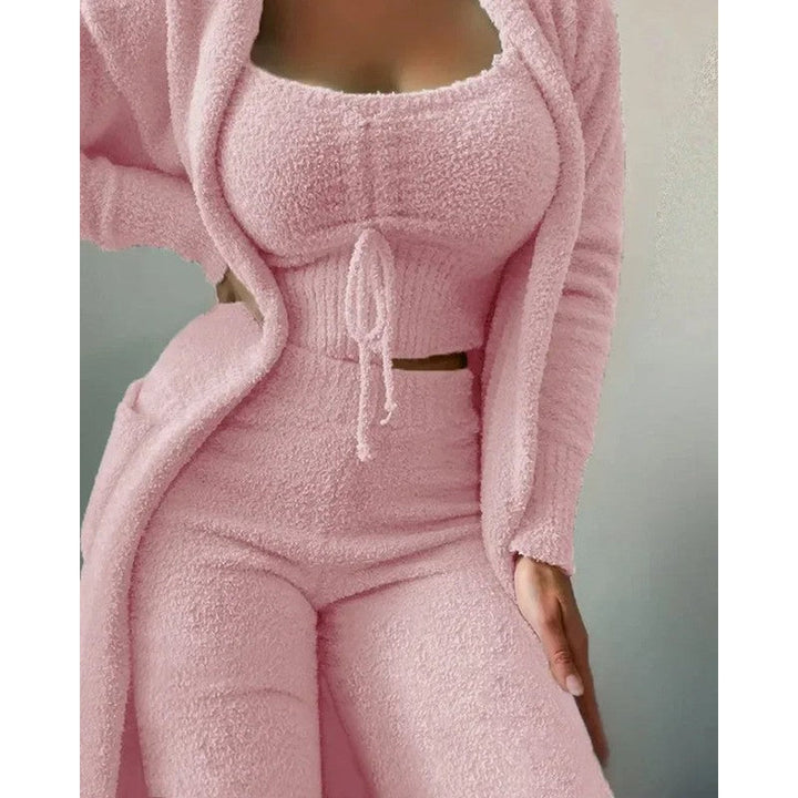 Pantalón de pijama mujer cómodo y elegante. Pieza clave del conjunto de 3 para ropa de dormir y casa.