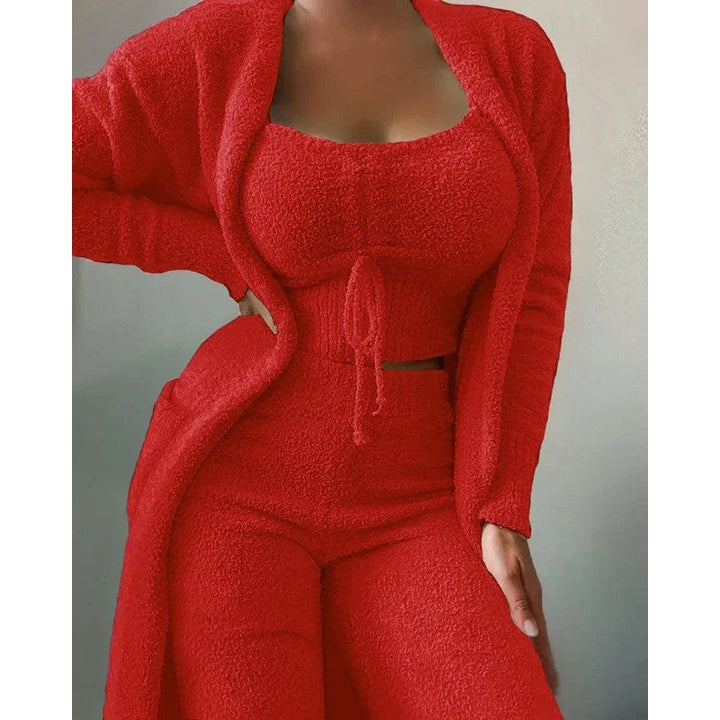 Chaqueta cárdigan suave para pijama de mujer. Abrigadora y de moda, perfecta para invierno y confort.