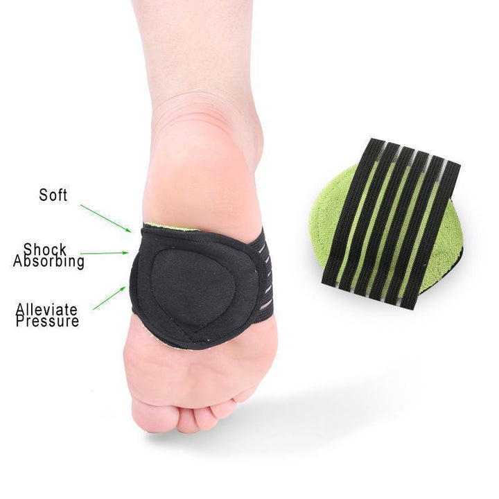 Par de soportes de arco ortopédicos unisex, alivio efectivo para fascitis plantar y dolor de pies.