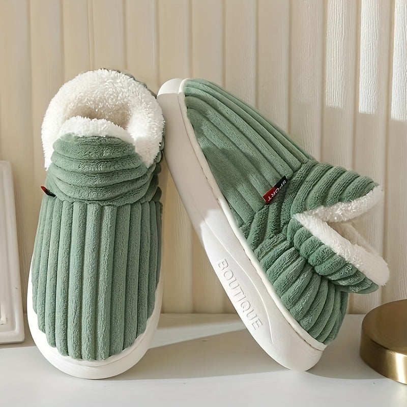 Zapatillas de casa suaves de felpa, para mujer, confortables y cálidas todo el invierno.