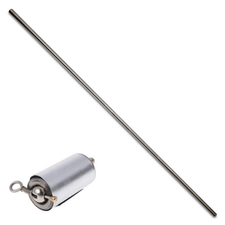 Bastón telescópico de metal para defensa personal, retráctil y compacto. Ideal para autodefensa y seguridad.
