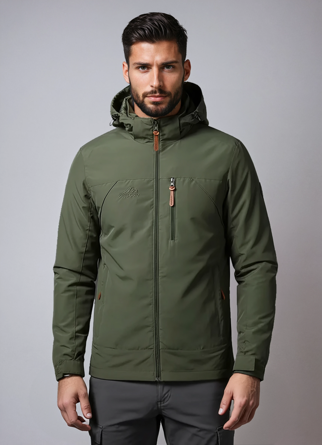 Chaqueta moderna impermeable y cortavientos para hombre, ideal para invierno y otoño.