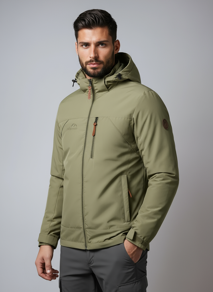 Chaqueta de invierno para hombre, cortavientos e impermeable, óptima para clima frío.