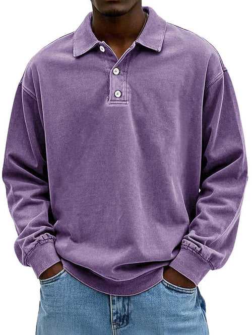 Ropa masculina: jersey casual de punto, transpirable y suave. Estilo versátil para el día a día.