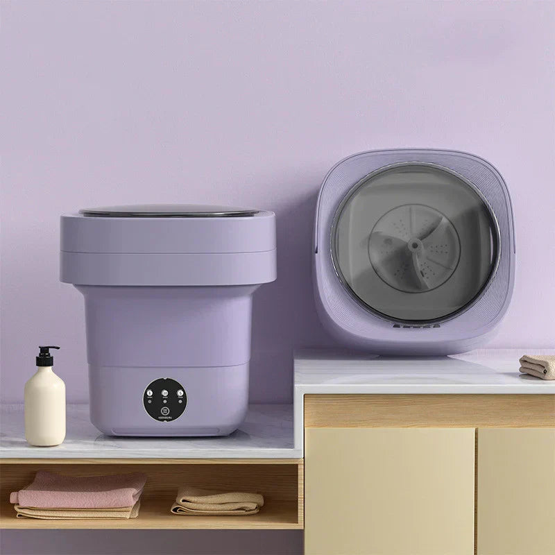 Lavadora portátil de bajo consumo, perfecta para lavandería rápida, ideal para viajes y emergencias.