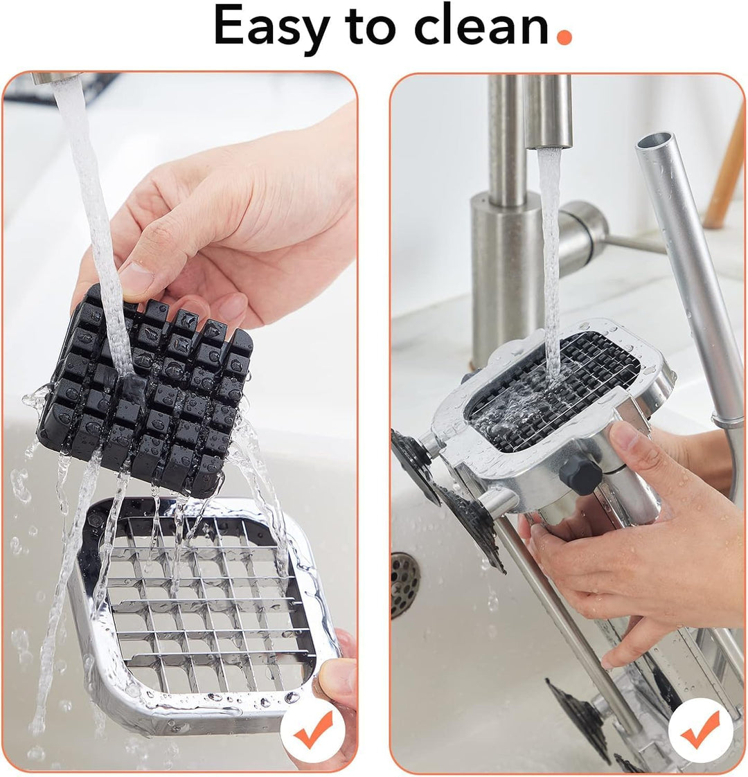 Piezas del cortador de papas de acero inoxidable, desmontables para fácil limpieza, duradero y resistente en tu cocina.