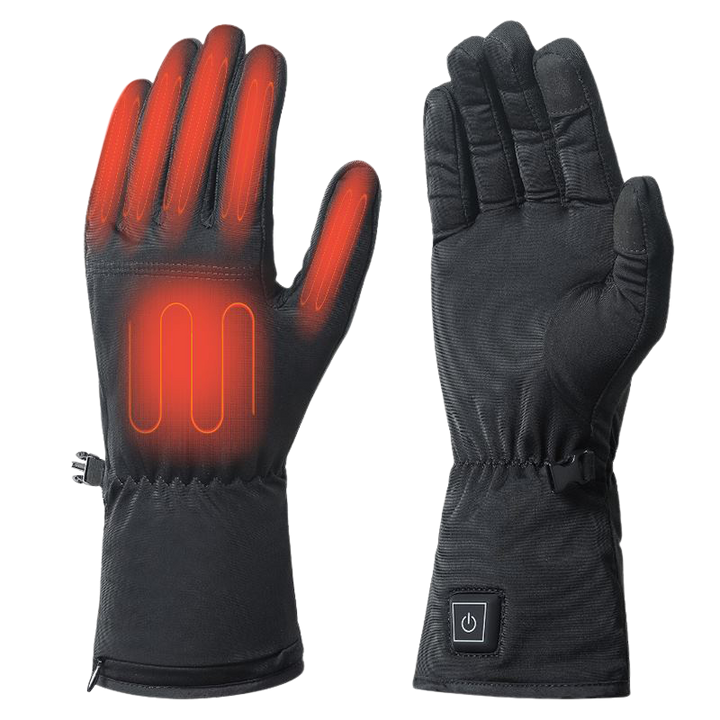 Guantes calentados delgados unisex para manos cálidas en invierno, nieve, esquí y moto.