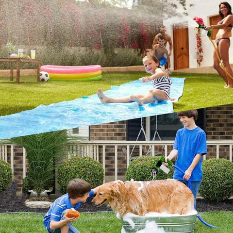 Pistola de agua a presión con boquillas ajustables para un chorro potente y limpieza versátil en jardín y coche.