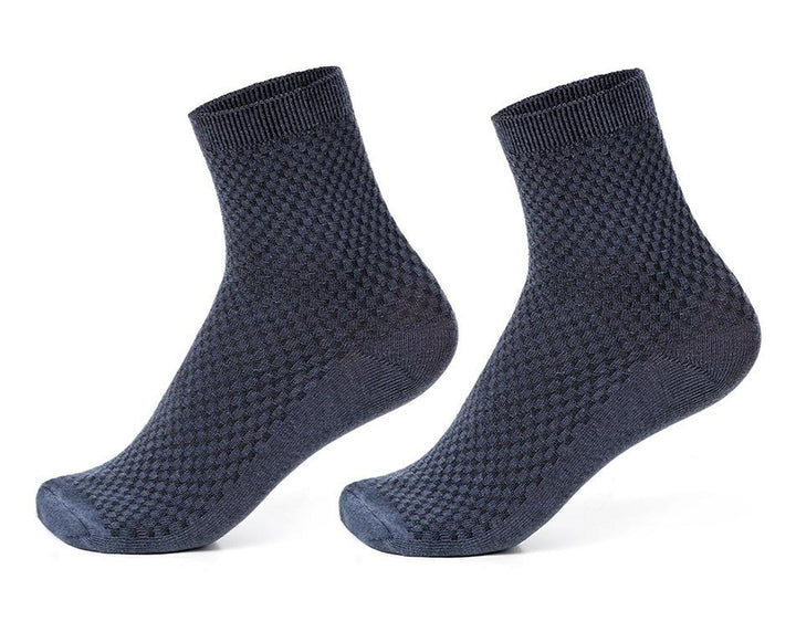 Calcetines de bambú antibacterianos para hombres. Pack de 5, confort suave y transpirable.