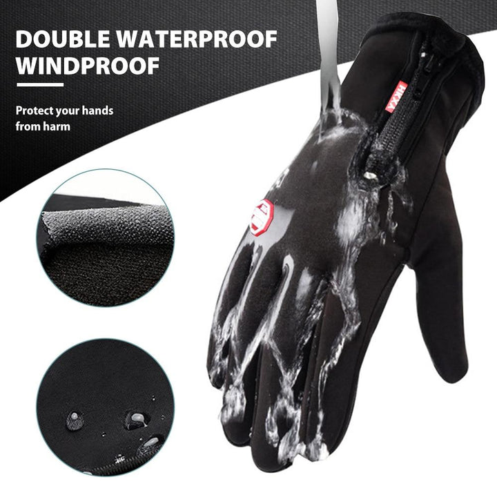 Accesorios de invierno: guantes térmicos impermeables unisex. Perfectos para deportes como esquí y ciclismo, muy calientes.
