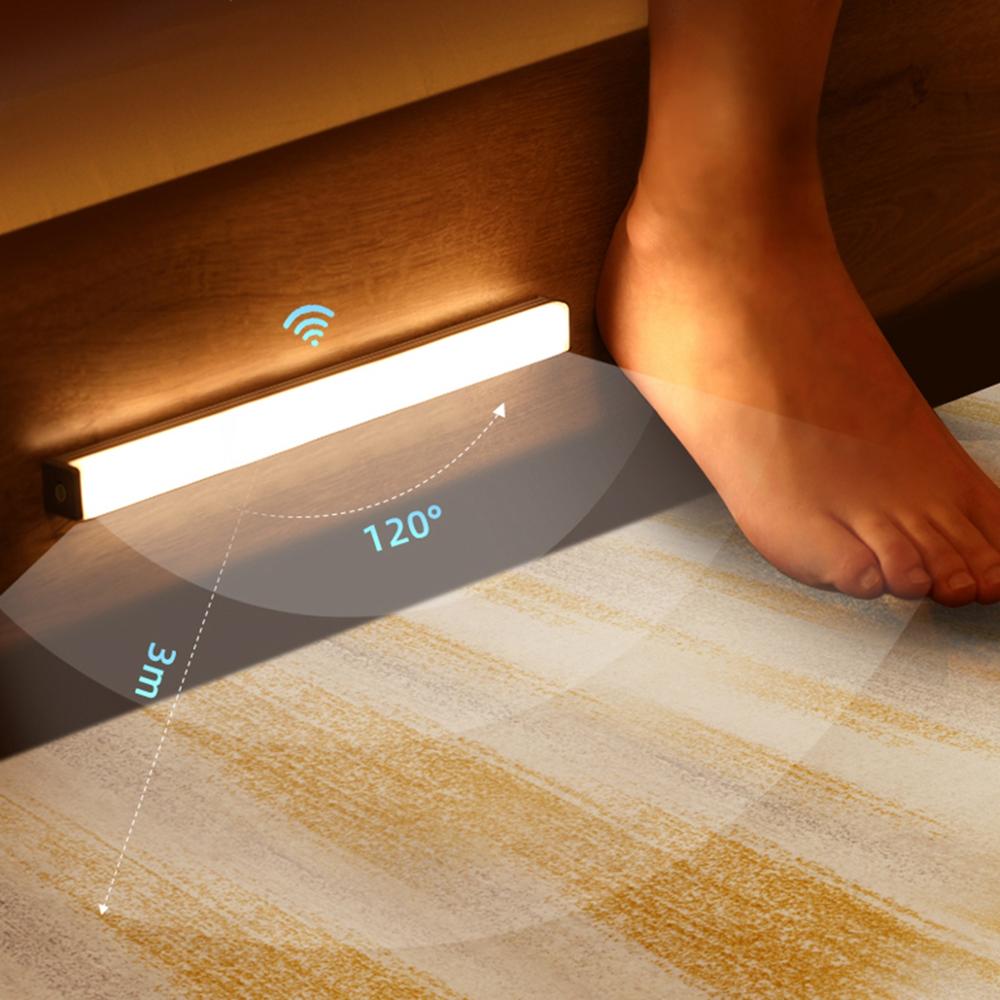 Luz LED recargable USB con sensor de movimiento. Iluminación automática para hogar, armario, cocina, instalación sin cables.