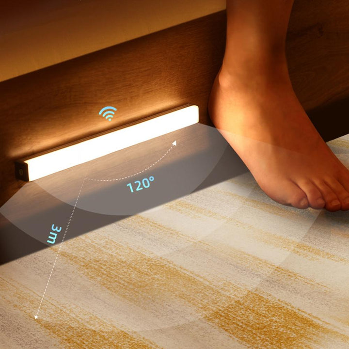 Luz LED recargable USB con sensor de movimiento. Iluminación automática para hogar, armario, cocina, instalación sin cables.