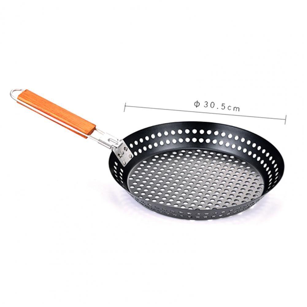 Sartén antiadherente portátil para camping. Utensilio de cocina exterior para barbacoas y aire libre.