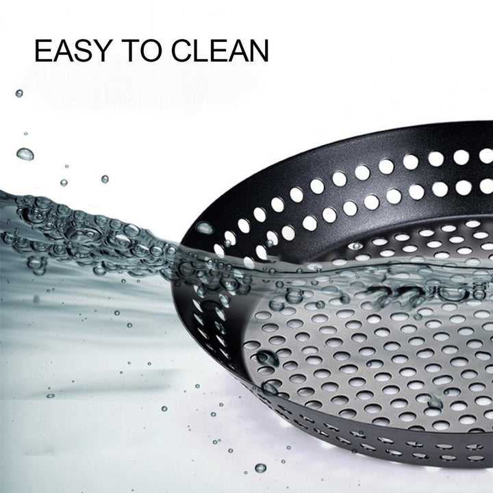 Sartén de camping resistente, ideal para cocina exterior y parrilla portátil. Utensilio antiadherente en aire libre. [[lstfy-media:6]]