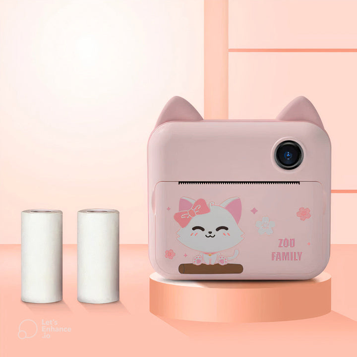 Juguete creativo: Cámara digital HD para niños con impresión instantánea. Fotos divertidas al instante para explorar.