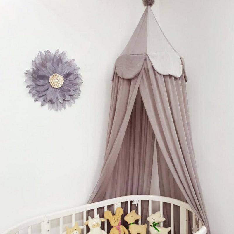Dosel infantil decorativo para cuna. Chiffon suave, diseño de circo. Crea un espacio mágico para los niños.