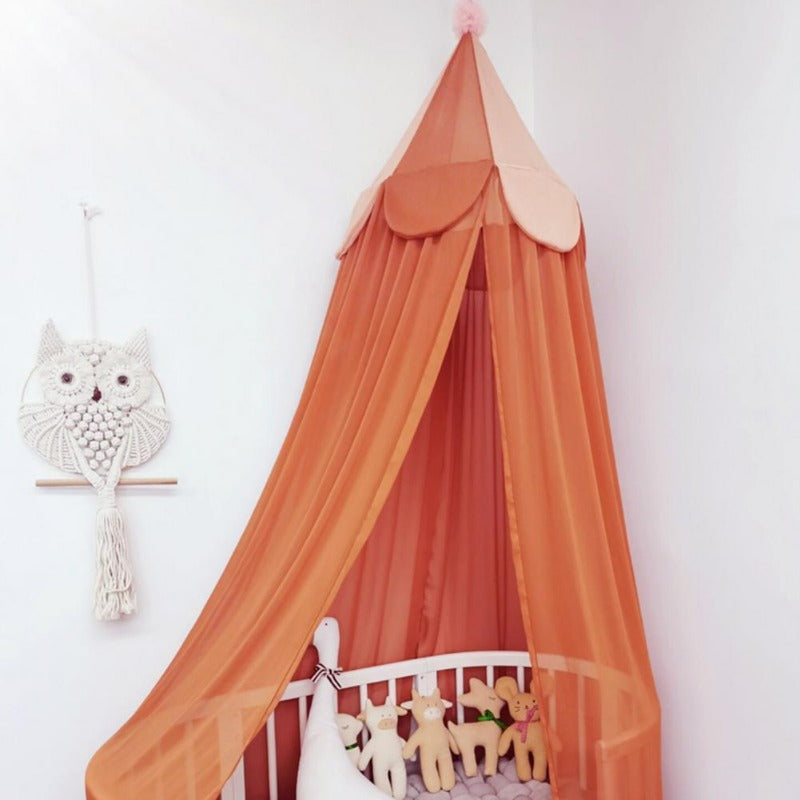 Dosel de cuna infantil de circo, hecho de chiffon suave. Ideal para decoración de habitación de niños.