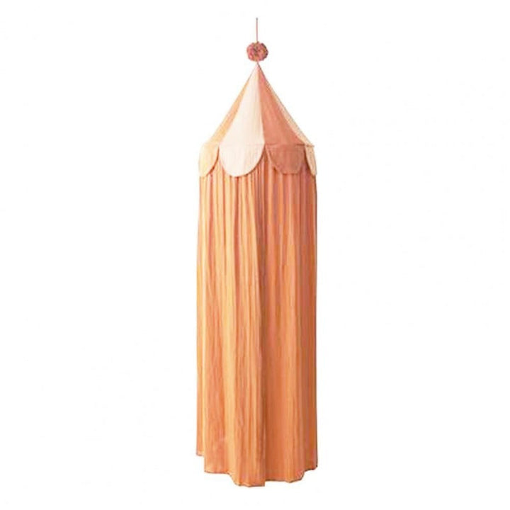 Mosquitera y dosel de cuna infantil de chiffon. Tema de circo, ideal para la decoración de la habitación de niños.