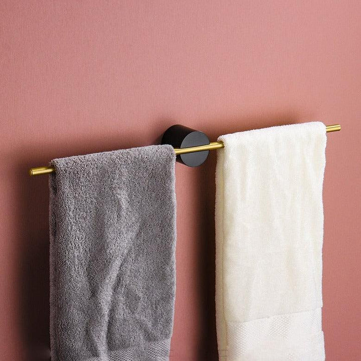 Toallero de baño de pared ajustable, solución moderna para la organización del hogar.