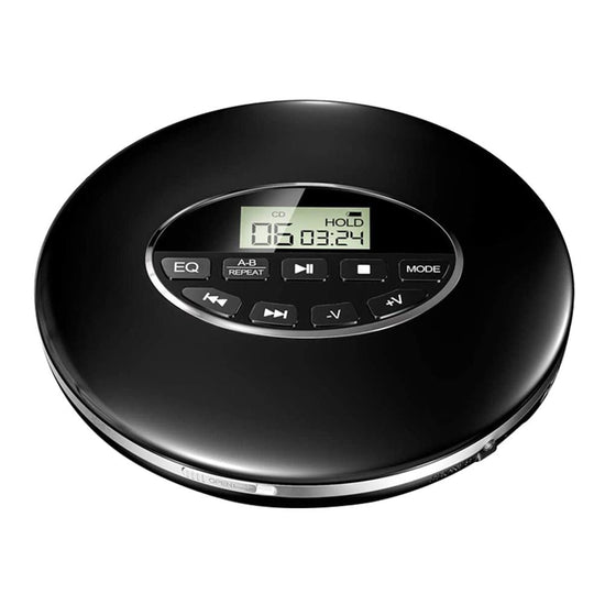 Walkman CD portátil con auriculares, dispositivo compacto para disfrutar tu música favorita en casa o viaje.