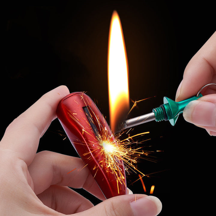 Mechero recargable para camping, portátil y a prueba de viento, perfecto para tus aventuras.