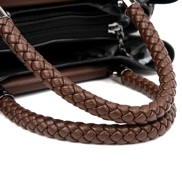 Accesorios de moda: bolso de cuero para mujer, diseño bandolera, correa ajustable, color verde.