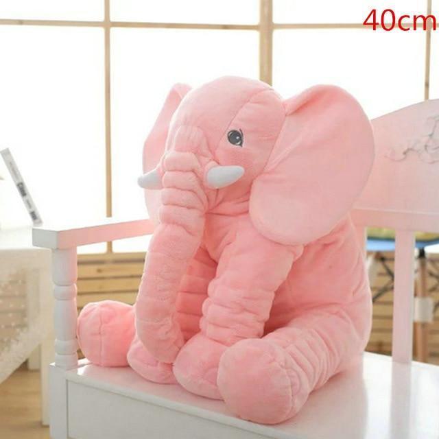 Almohada de apoyo para la siesta del bebé, diseño de elefante que también sirve como juguete suave.