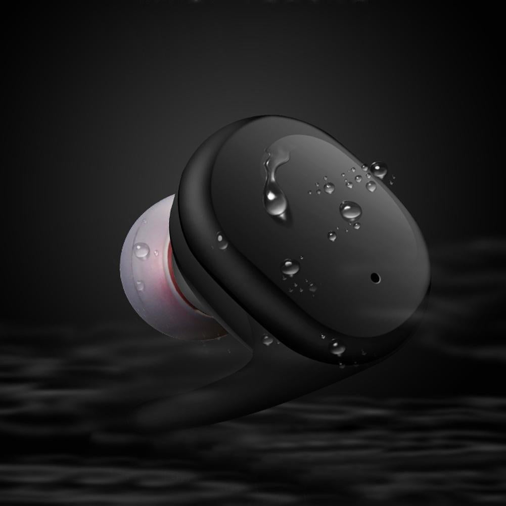 Auriculares deportivos inalámbricos ultra compactos, impermeables. Ajuste ergonómico seguro para audio sin interrupciones.