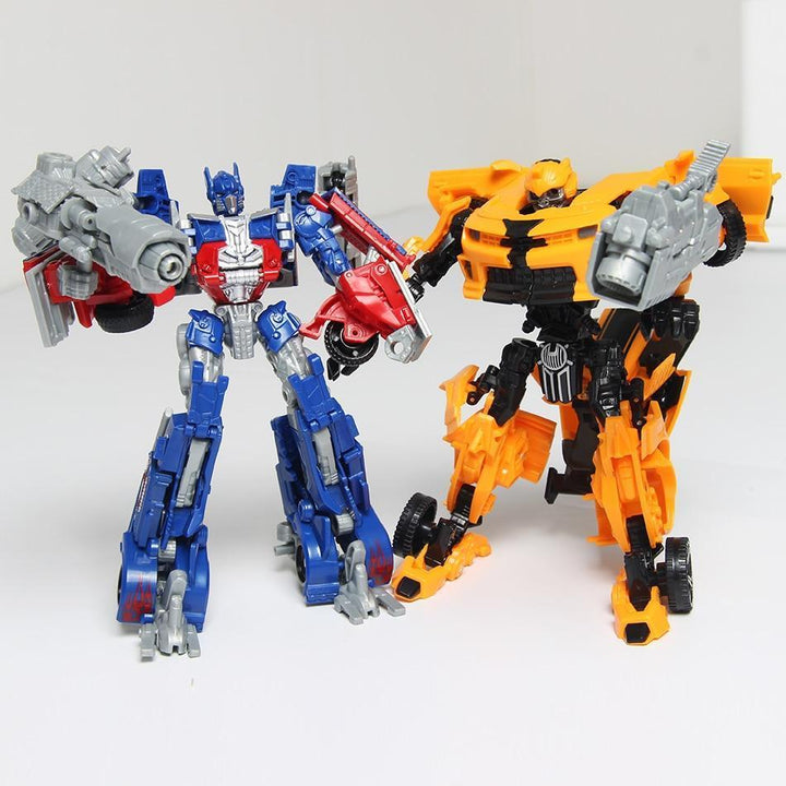 Juguete de acción transformable de Optimus Prime y Bumblebee, figuras coleccionables para niños.