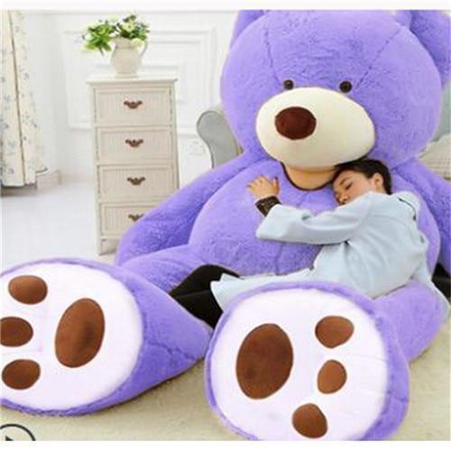 Oso de peluche gigante personalizable y muy suave, perfecto como regalo original o decoración infantil.