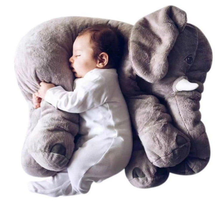 Almohada de confort para bebé con forma de elefante, proporciona apoyo suave y calma al recién nacido.