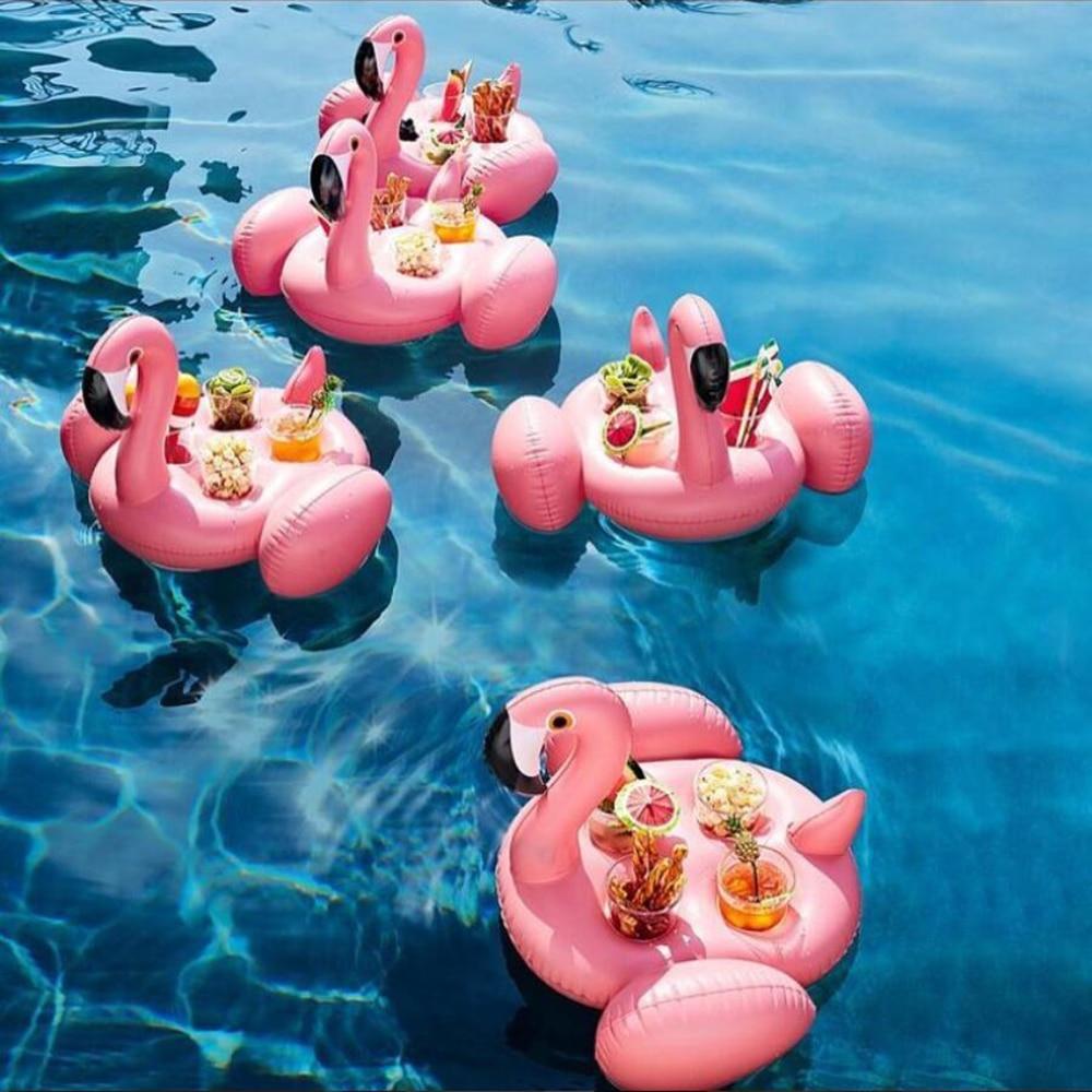 Portavasos flotante flamenco, accesorio ecológico para bebidas en piscina y fiestas de verano.