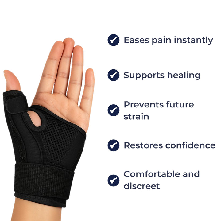 Muñequera transpirable, ortopédica, con compresión para tendinitis de De Quervain y soporte de muñeca.