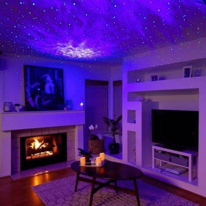 Decoración de habitación con proyector de estrellas y nebulosa. Luz nocturna LED para un ambiente mágico.