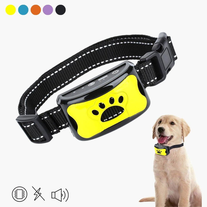 Collar antiladridos automático para perros. Con vibración y sonido para un entrenamiento efectivo y gentil.