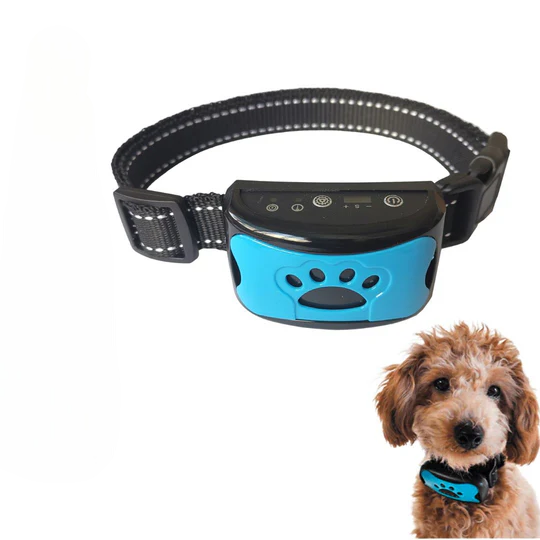 Collar antiladridos de material suave para perros. Dispositivo de entrenamiento con vibración y sonido, mejora el bienestar.
