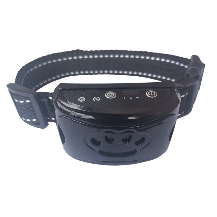 Suave collar antiladridos con sonido y vibración. Ideal para entrenar perros, promueve bienestar sin dolor.