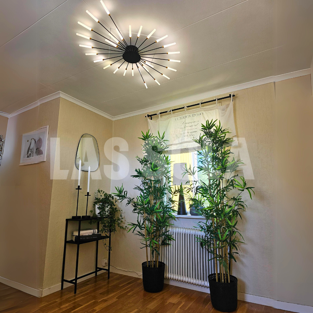 Iluminación LED de techo, diseño espiral, para sala de estar. Eficiencia energética superior.