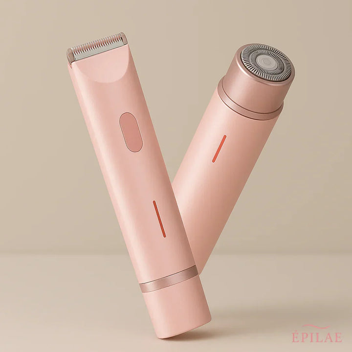 Depiladora eléctrica 2 en 1 para mujer, piel suave sin irritación, facial y corporal.
