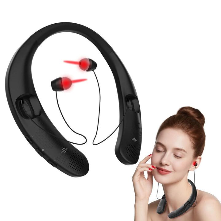 Tecnología de luz roja 650nm para bienestar en casa. Dispositivo manos libres y portátil para el cuello.