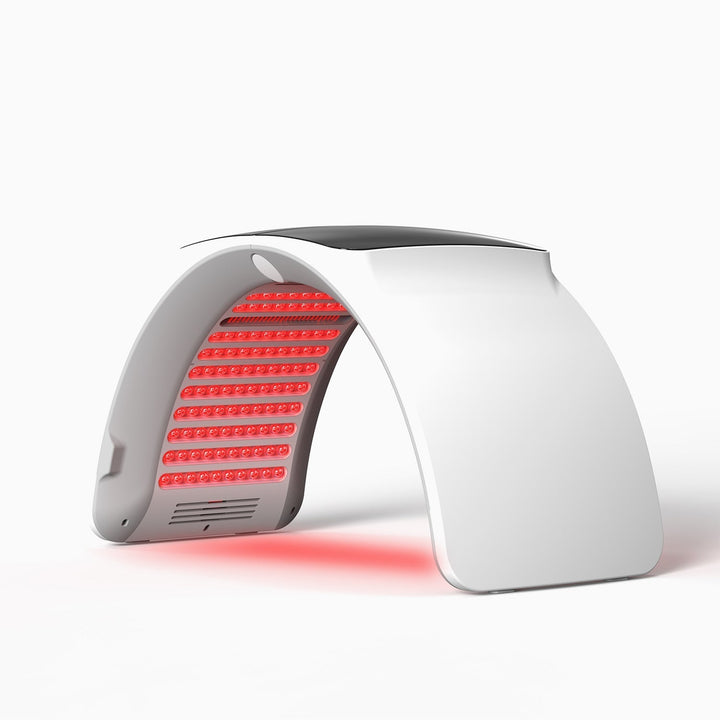 Dispositivo LED para tratamiento facial que estimula el colágeno y reduce arrugas profundamente.