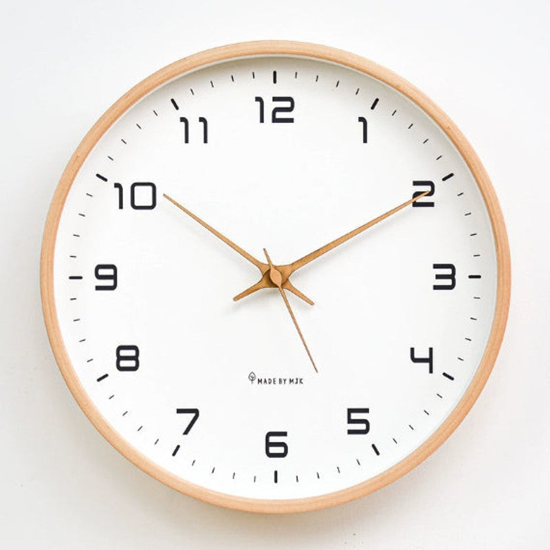 Decoración moderna: reloj de pared redondo de madera, silencioso y minimalista. Apto para cualquier estancia del hogar.
