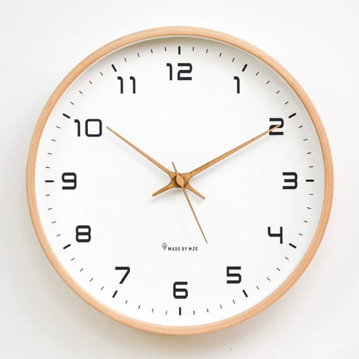 Decoración moderna: reloj de pared redondo de madera, silencioso y minimalista. Apto para cualquier estancia del hogar.