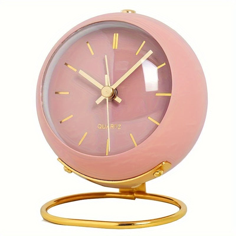 Reloj despertador analógico vintage silencioso con estilo retro, perfecto para dormitorio y decoración del hogar.
