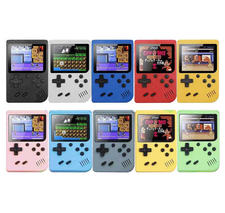 Gadget de entretenimiento retro: consola portátil con 400 juegos, diversión infantil.