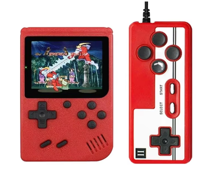 Consola de videojuegos retro para viajar, incluye 400 títulos clásicos.