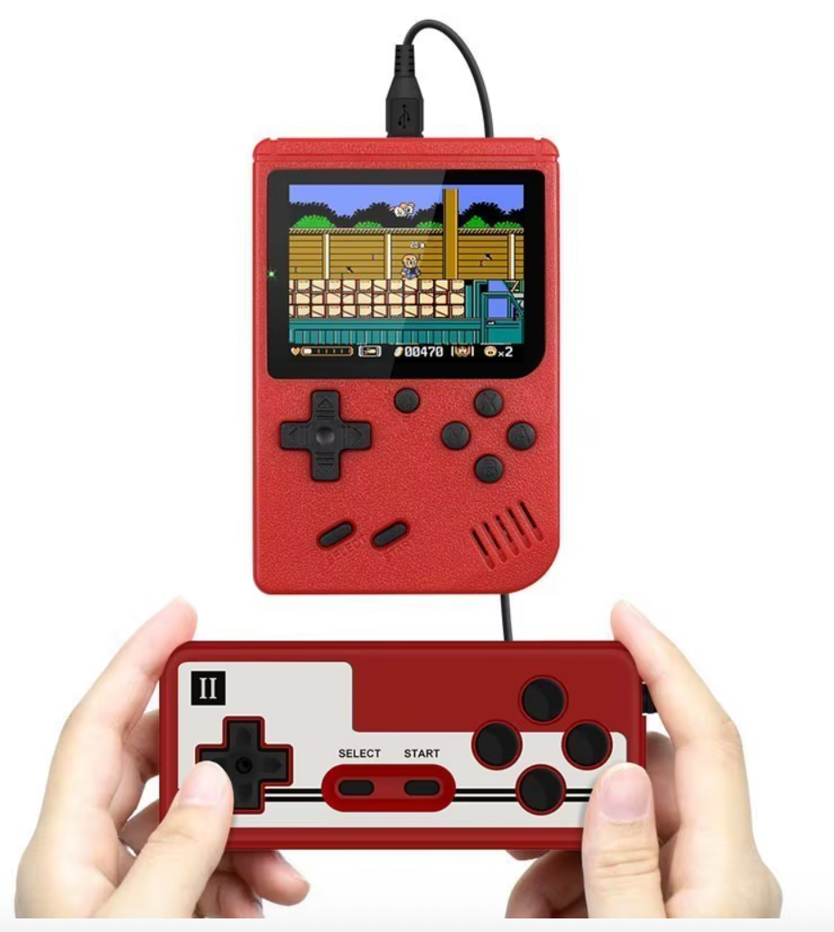 Regala diversión con esta consola retro de 400 juegos clásicos, perfecta para cualquier edad.