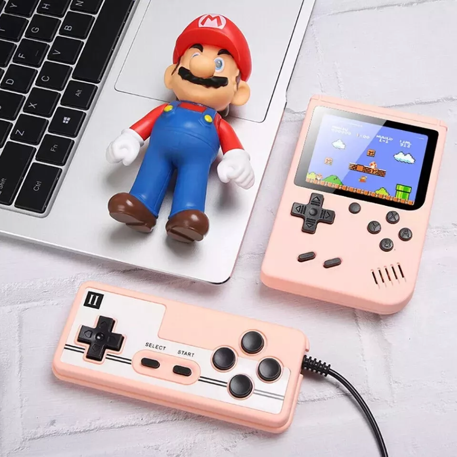 Disfruta de la diversión retro: consola portátil con 400 juegos, ideal para el viaje.